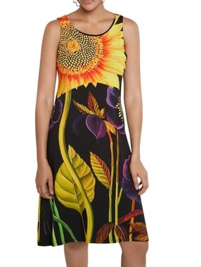 Desigual Sleeveless Sunflower Dress